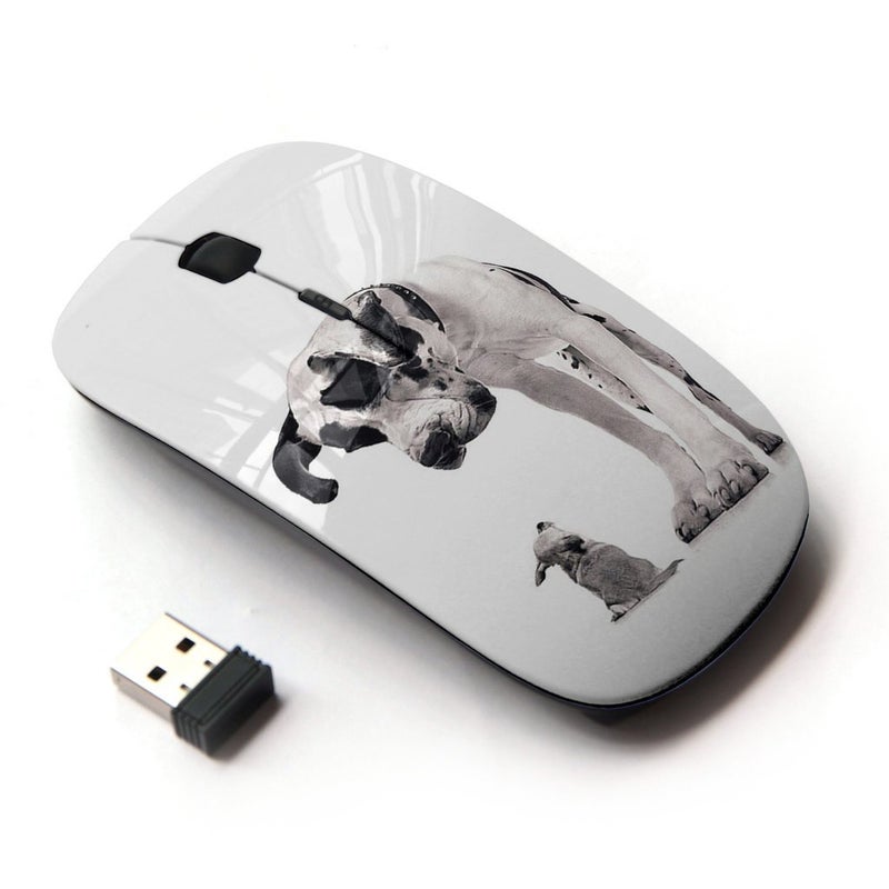 KOOLmouse [ Optical 2.4G Wireless Mouse [ Great Dane Chihuahua Black Spots Dogs ] - Image 1